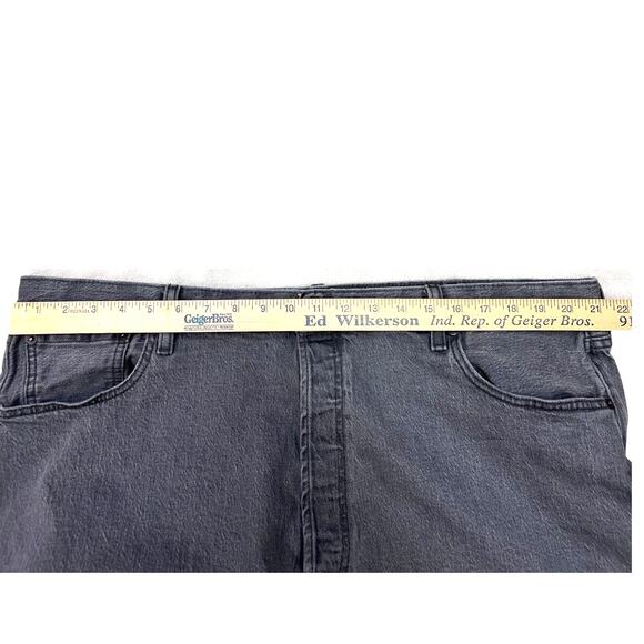 Levis 501 Jeans Mens 44x32 (42x31) Gray Original Fit Button Fly Stretch Casual - Picture 9 of 12